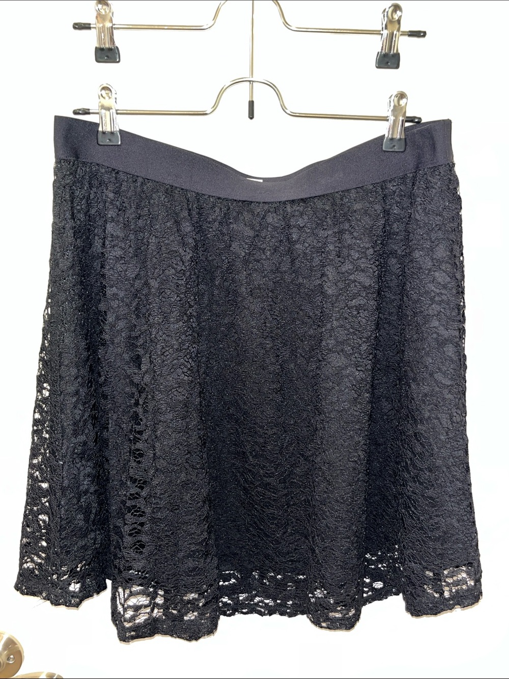 Black lace skirt
